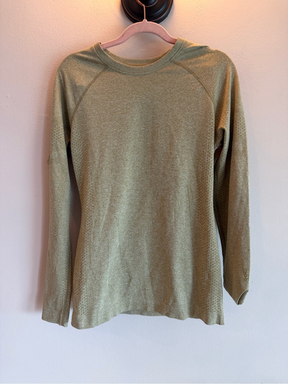 FIGS Salta Seamless Long Sleeve Underscrub Top Moss Green Medium